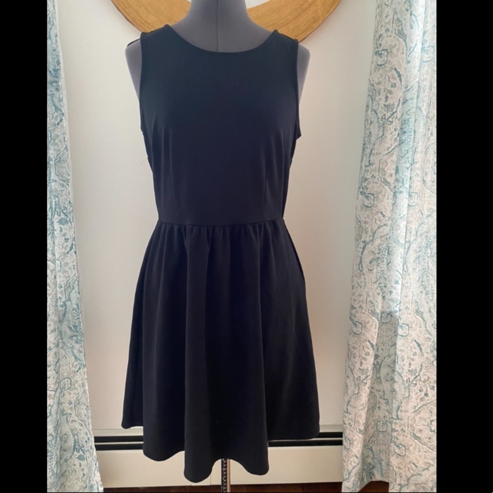 Black fit and flare dress